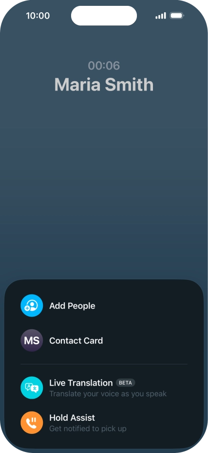 Press Live Translation and follow the instructions on the screen to select the required language settings.