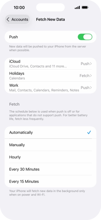 Press the indicator next to 