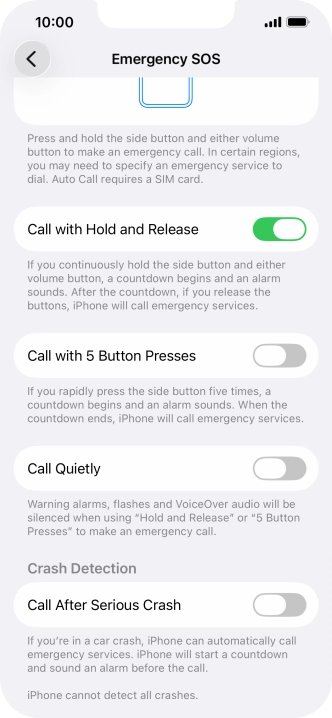 Press the indicator next to 