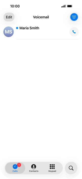 Press the required message.