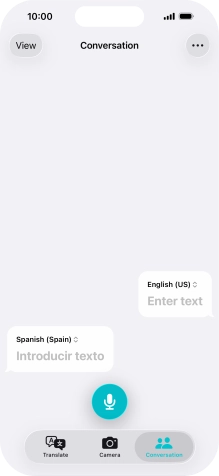 Press the microphone icon and say the required word or sentence. Press the microphone icon and say the required word or sentence.