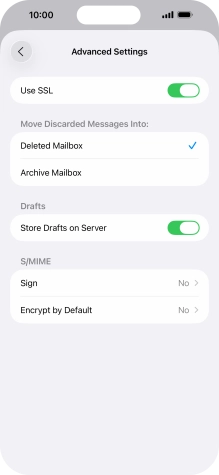 Press the indicator next to 