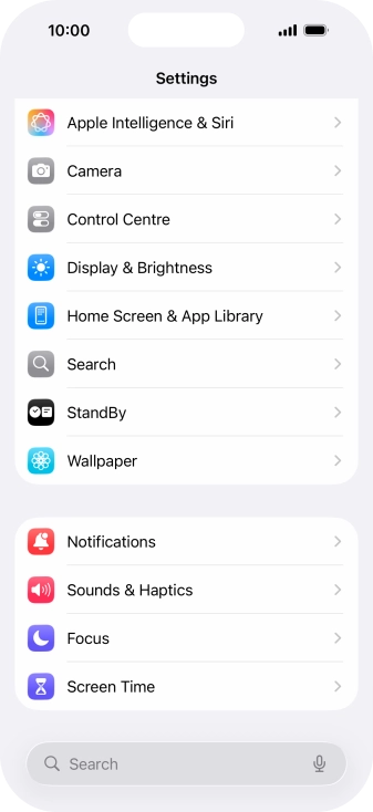Press Apple Intelligence & Siri.