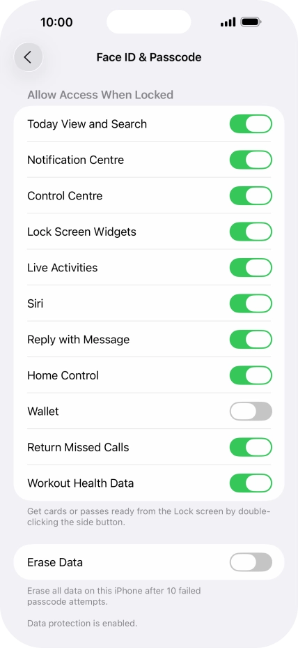 Press the indicator next to 