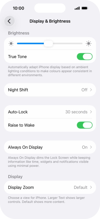 Press Always On Display.