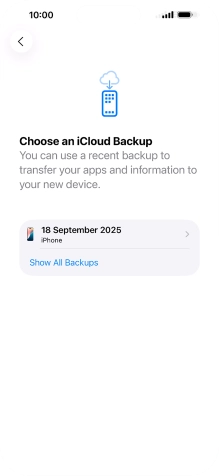 Press the required backup and your phone restores the content of the selected backup. Subsequently, follow the instructions on the screen to set up your phone and prepare it for use.