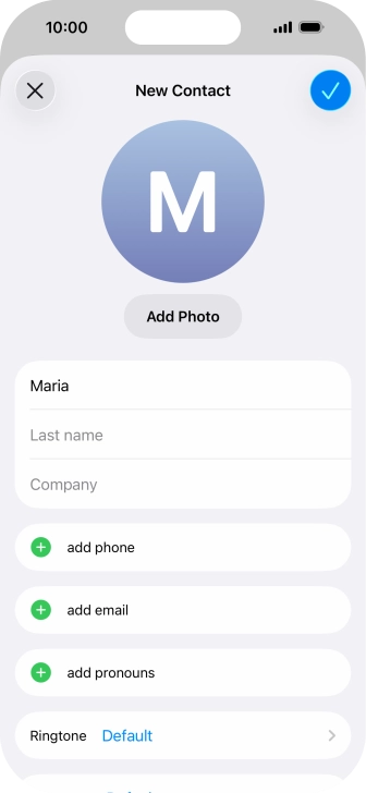 Press Last name and key in the last name.