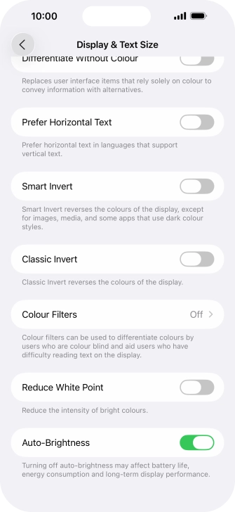 Press the indicator next to 