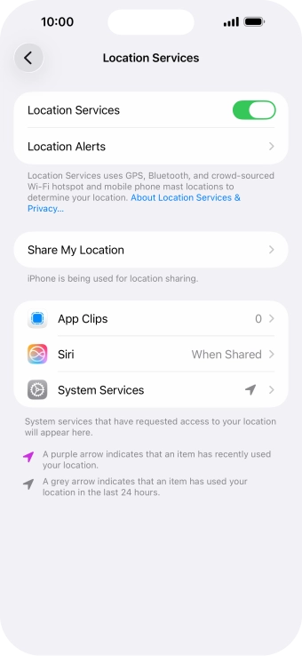 Press the required app.