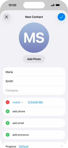 Press the confirm icon. Press the confirm icon.