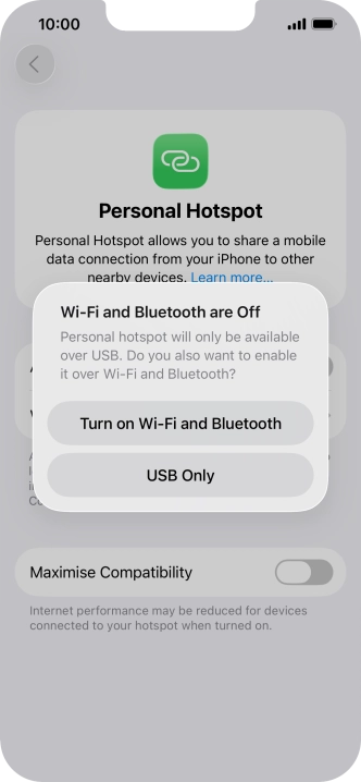If Wi-Fi is turned off, press Turn on Wi-Fi and Bluetooth.