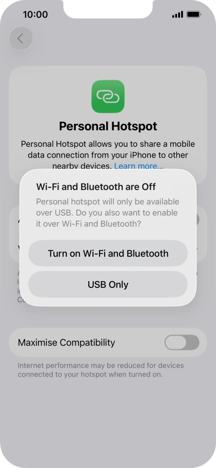If Wi-Fi is turned off, press Turn on Wi-Fi and Bluetooth.
