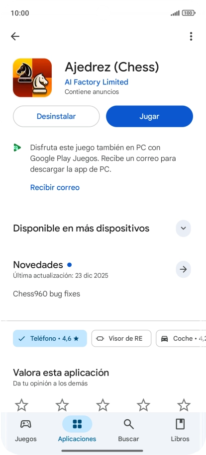 Pulsa Desinstalar.