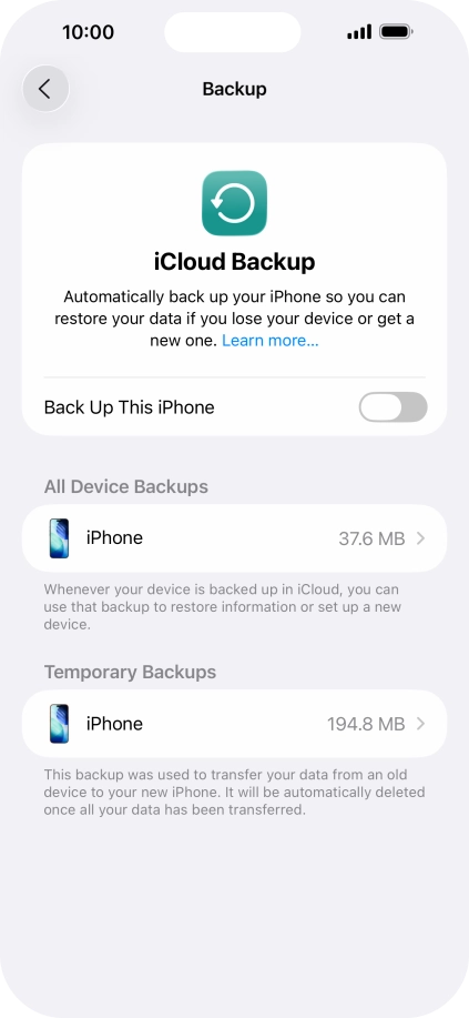 Press the indicator next to 