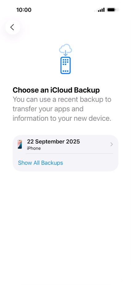 Press the required backup and your phone restores the content of the selected backup. Subsequently, follow the instructions on the screen to set up your phone and prepare it for use.