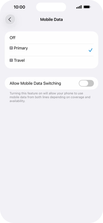 Press the required price plan.