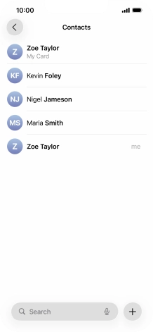 Press the new contact icon.