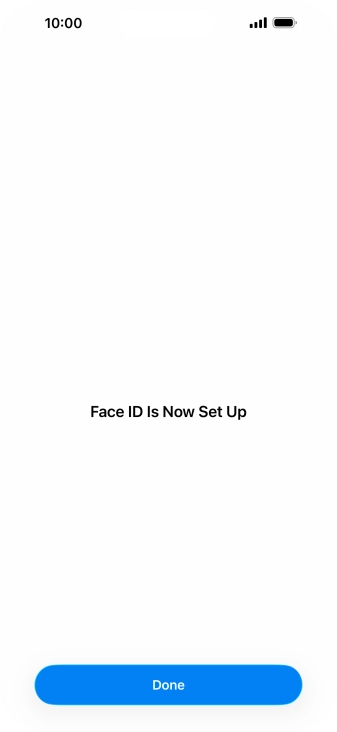 Press Done. If you haven't previously selected a phone lock code, key in a code of your own choice twice.