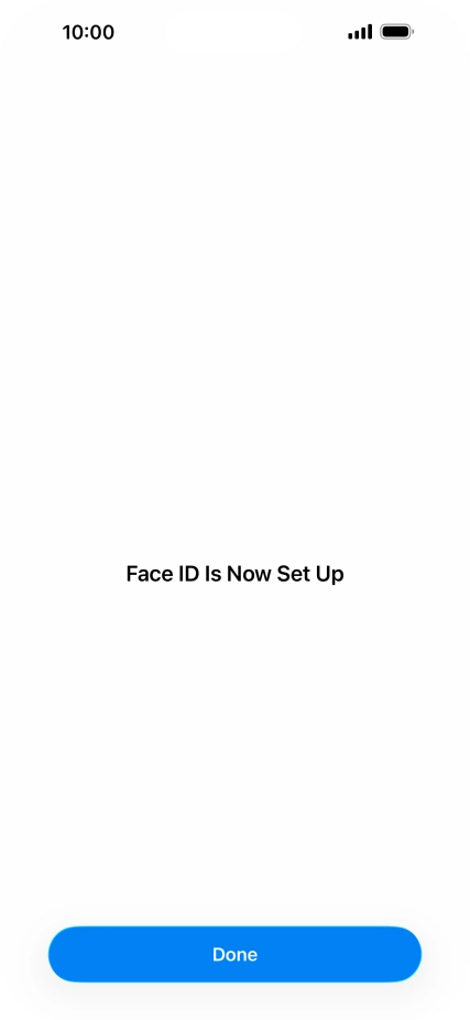 Press Done. If you haven't previously selected a phone lock code, key in a code of your own choice twice.
