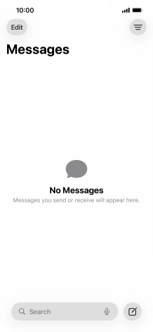 Press the new message icon. Press the new message icon.