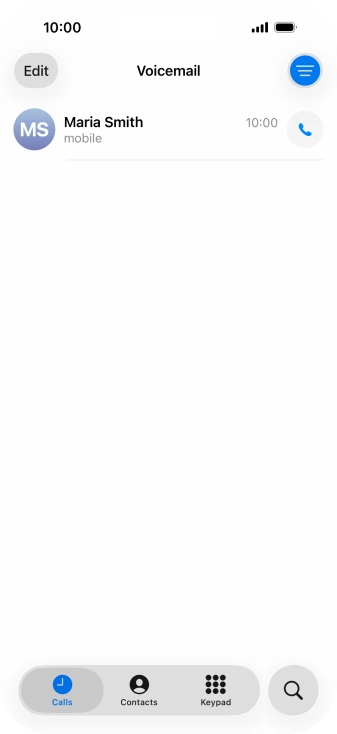 Press the required message.