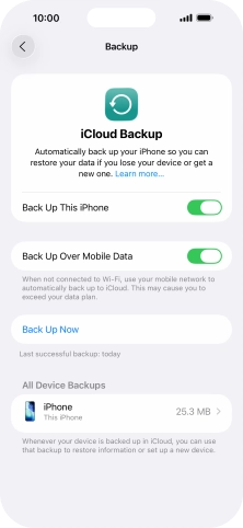 Press the indicator next to 