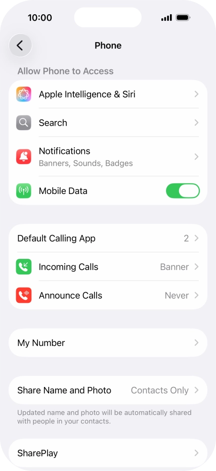 Press Announce Calls.