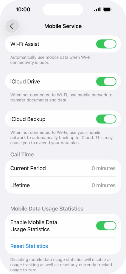 Press the indicator next to 