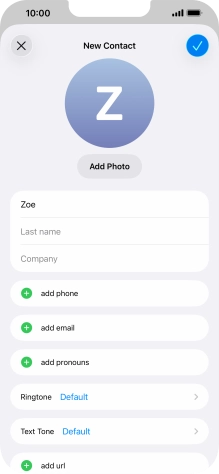 Press Last name and key in the last name.