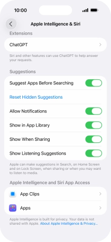 Press the required app. Press the required app.