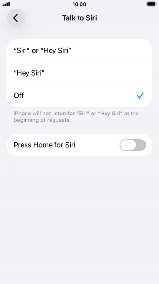 Press the indicator next to 