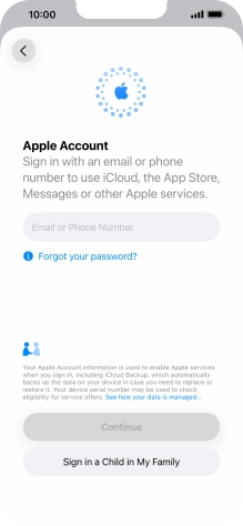 Press Email or Phone Number and key in the username for your Apple Account. Press Email or Phone Number and key in the username for your Apple Account.