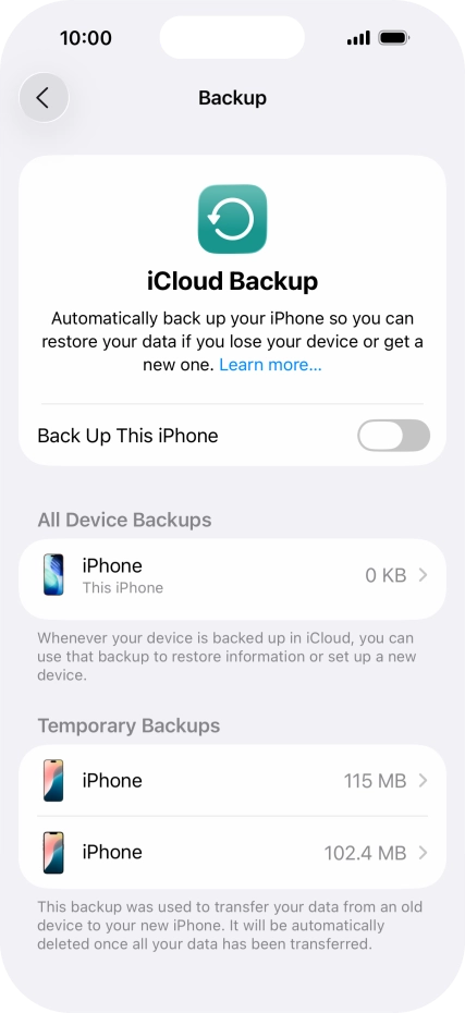 Press the indicator next to 