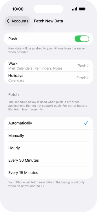 Press the indicator next to 
