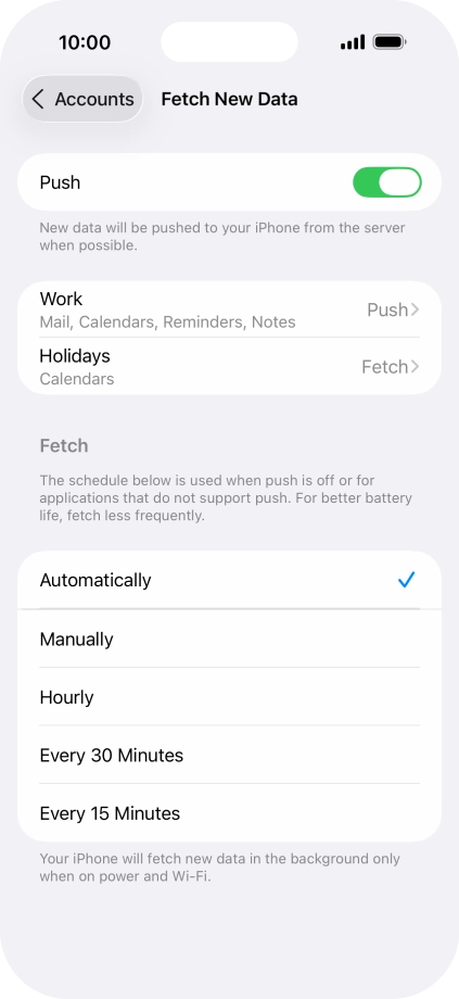 Press the indicator next to 