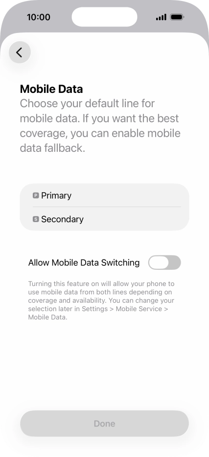 Press the required price plan.