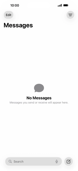 Press the new message icon. Press the new message icon.