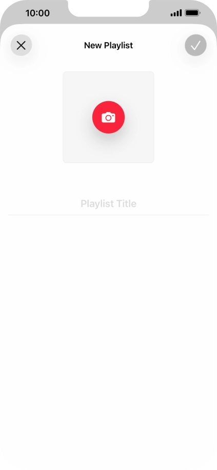 Press the text input field and key in a name for the playlist.