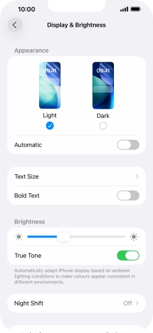 Press and drag the indicator below 