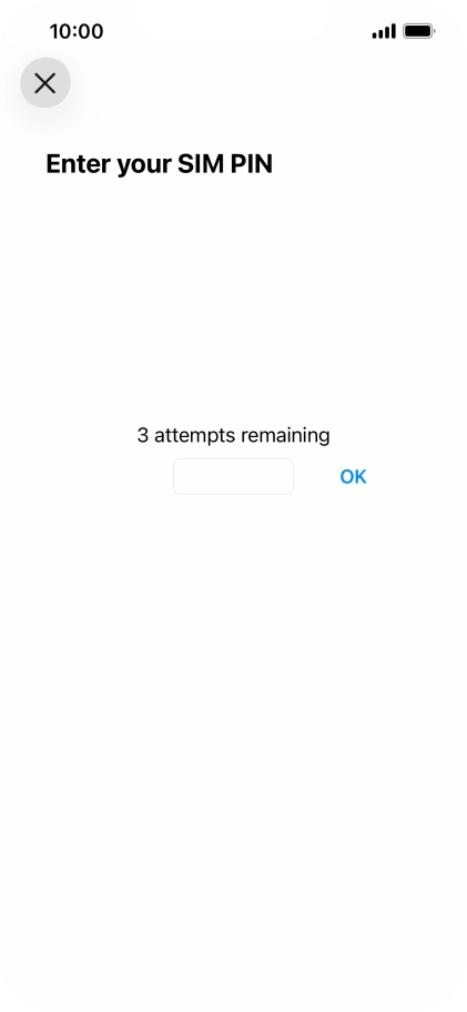 If your SIM is locked, key in your PIN and press OK.
