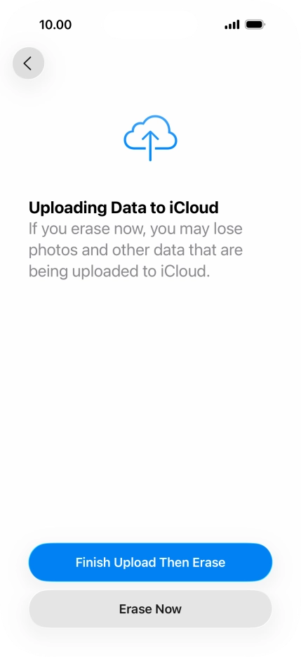 Press Erase Now. Press Erase Now.
