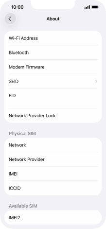 The Network Provider Lock status is displayed next to Network Provider Lock.
