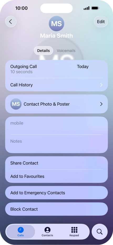 Press Block Contact.