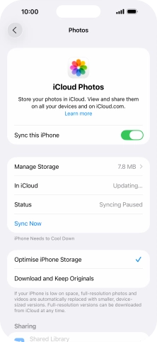 Press the indicator next to 