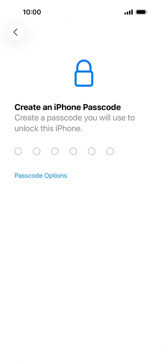 Press Passcode Options. Press Passcode Options.