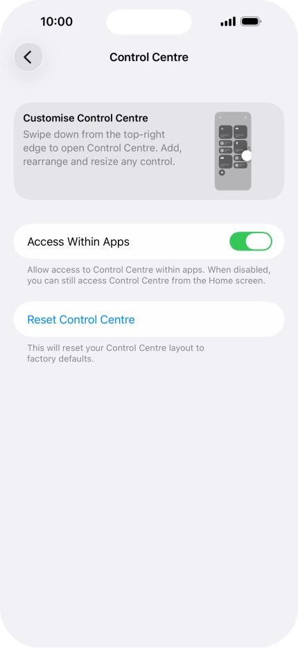 Press the indicator next to 