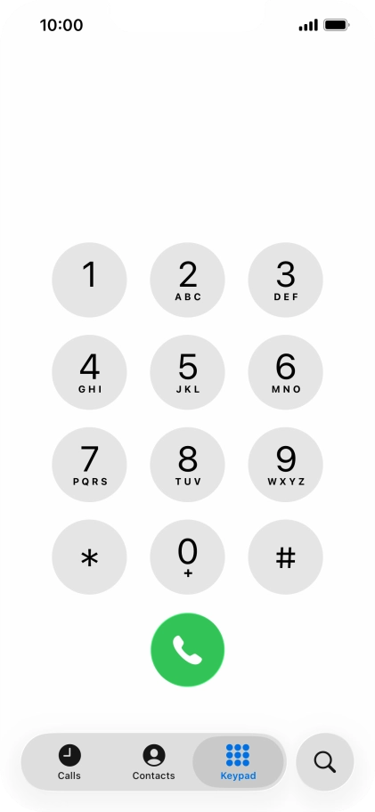 Key in **21*+447836121121# and press the call icon.