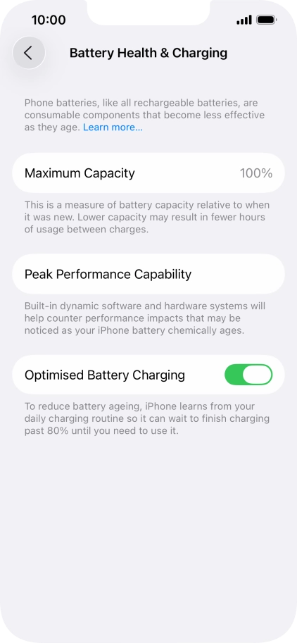 Press the indicator next to 
