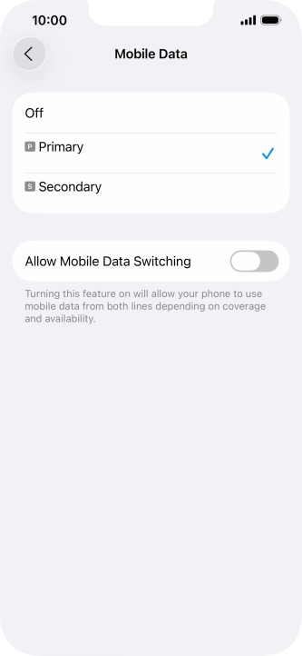 Press the required price plan.
