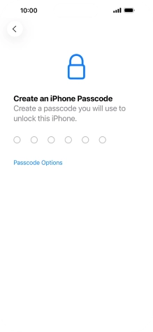 Press Passcode Options.